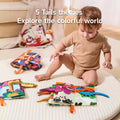 Early development interactive toy featuring soft busy tail book for infants