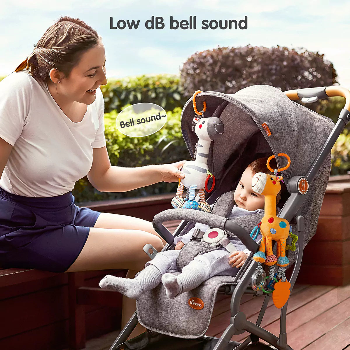 Plush animal hanging toys for stroller